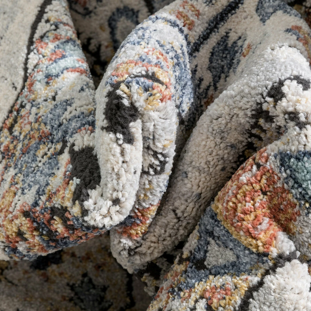 Well Woven Global Salerno Bohemian Vintage Persian Medallion Ivory Blue Rug 3 Well Woven Global Salerno Bohemian Vintage Persian Medallion Ivory Blue Rug