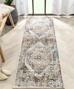 Well Woven Global Salerno Bohemian Vintage Persian Medallion Ivory Blue Rug 23 Well Woven Global Salerno Bohemian Vintage Persian Medallion Ivory Blue Rug