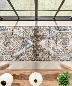 Well Woven Global Salerno Bohemian Vintage Persian Medallion Ivory Blue Rug 24 Well Woven Global Salerno Bohemian Vintage Persian Medallion Ivory Blue Rug