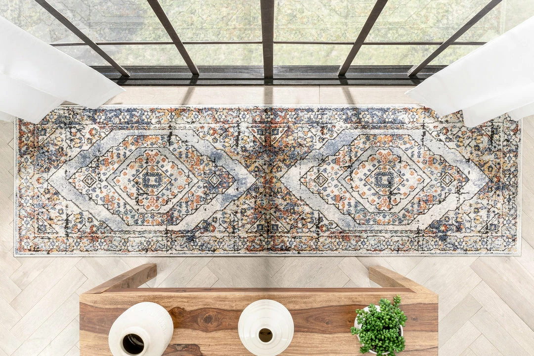 Well Woven Global Salerno Bohemian Vintage Persian Medallion Ivory Blue Rug 12 Well Woven Global Salerno Bohemian Vintage Persian Medallion Ivory Blue Rug