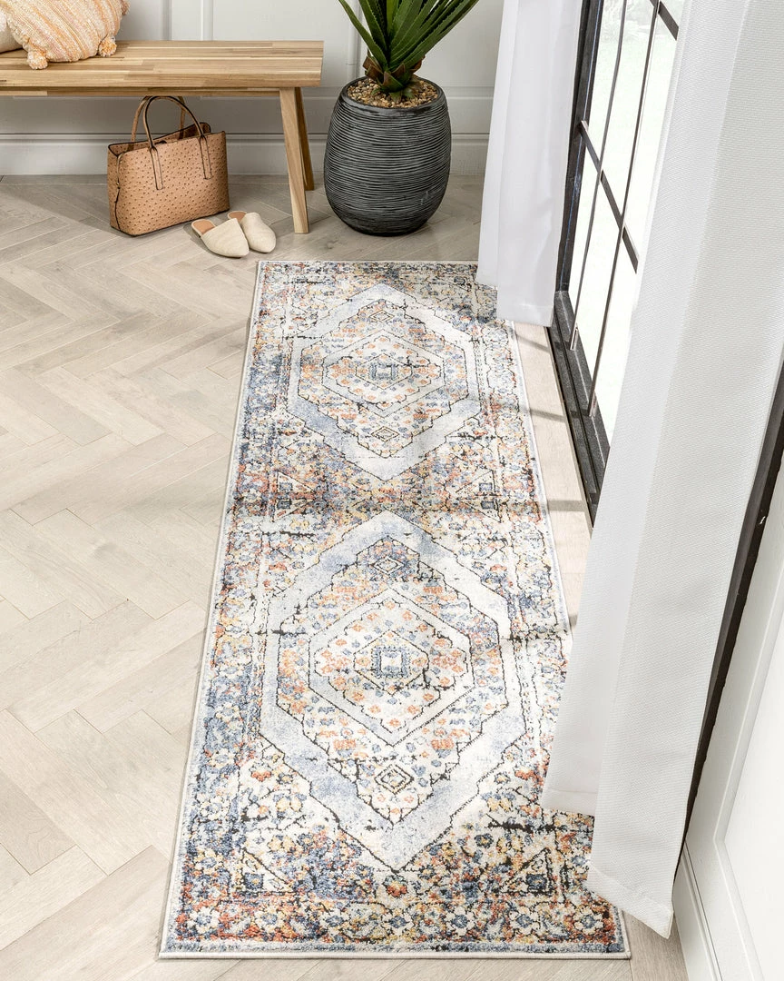 Well Woven Global Salerno Bohemian Vintage Persian Medallion Ivory Blue Rug 13 Well Woven Global Salerno Bohemian Vintage Persian Medallion Ivory Blue Rug