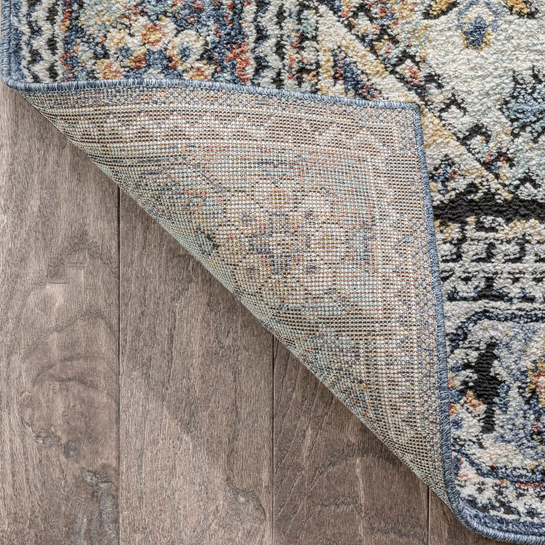 Well Woven Salerno Bohemian Vintage Persian Medallion Blue Rug Global 5 Well Woven Salerno Bohemian Vintage Persian Medallion Blue Rug Global