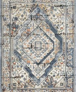 Well Woven Salerno Bohemian Vintage Persian Medallion Blue Rug Global