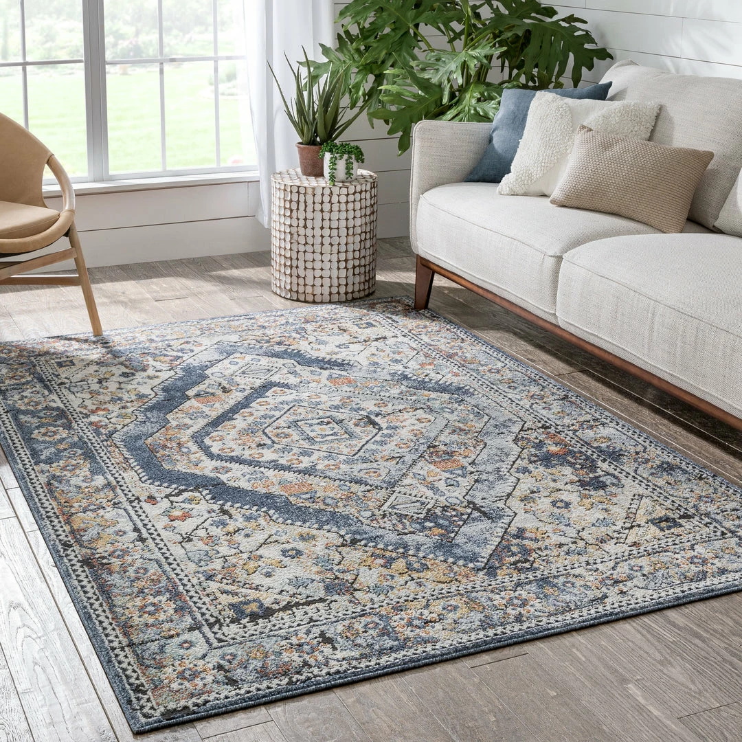 Well Woven Salerno Bohemian Vintage Persian Medallion Blue Rug Global 10 Well Woven Salerno Bohemian Vintage Persian Medallion Blue Rug Global