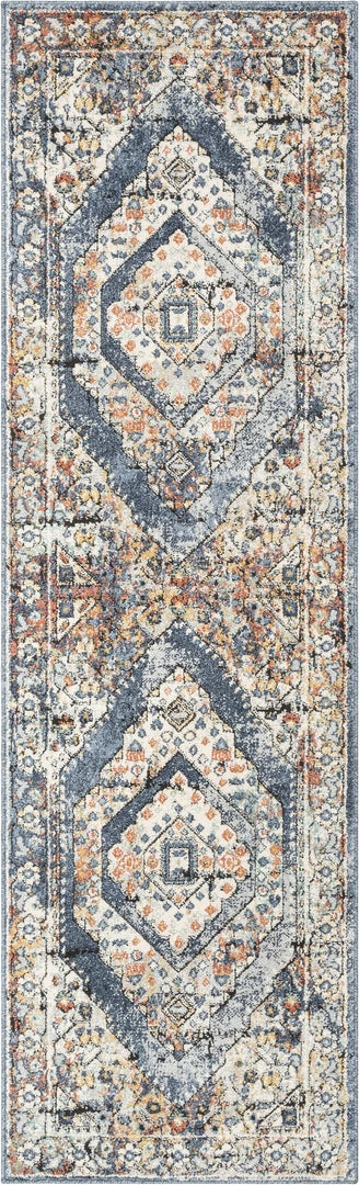 Well Woven Salerno Bohemian Vintage Persian Medallion Blue Rug Global 6 Well Woven Salerno Bohemian Vintage Persian Medallion Blue Rug Global