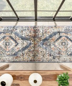 Well Woven Salerno Bohemian Vintage Persian Medallion Blue Rug Global 25 Well Woven Salerno Bohemian Vintage Persian Medallion Blue Rug Global