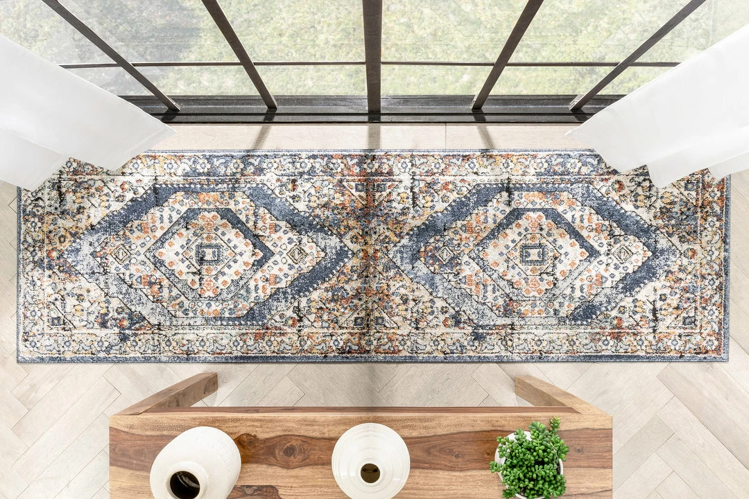 Well Woven Salerno Bohemian Vintage Persian Medallion Blue Rug Global 13 Well Woven Salerno Bohemian Vintage Persian Medallion Blue Rug Global