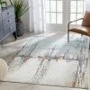 Well Woven Gela Abstract Paintsplash Light Blue Rug