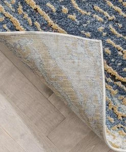 Well Woven Aversa Geometric Abstract Waves Blue Rug