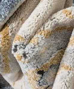 Well Woven Aversa Geometric Abstract Waves Blue Rug