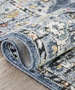 Well Woven Global Messina Vintage Oriental Medallion Blue Rug