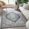 Well Woven Global Messina Vintage Oriental Medallion Blue Rug