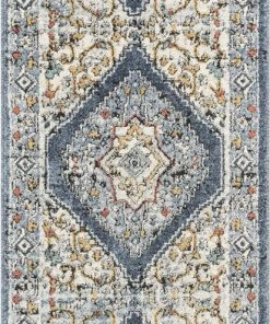 Well Woven Global Messina Vintage Oriental Medallion Blue Rug