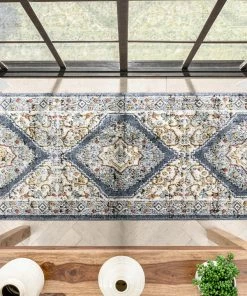 Well Woven Global Messina Vintage Oriental Medallion Blue Rug