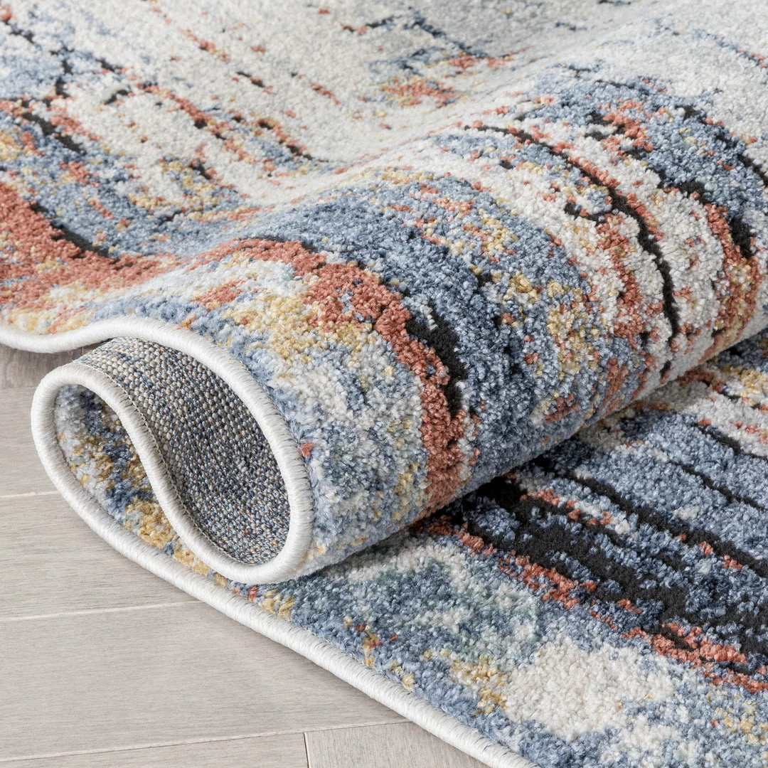 Well Woven Teramo Abstract Pattern Geometric Stripes Blue Rug Vintage 8 Well Woven Teramo Abstract Pattern Geometric Stripes Blue Rug Vintage