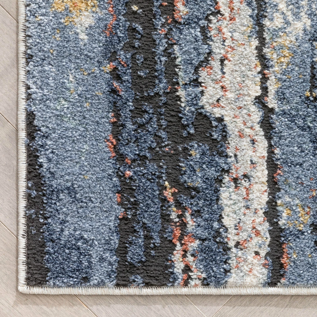 Well Woven Teramo Abstract Pattern Geometric Stripes Blue Rug Vintage 4 Well Woven Teramo Abstract Pattern Geometric Stripes Blue Rug Vintage