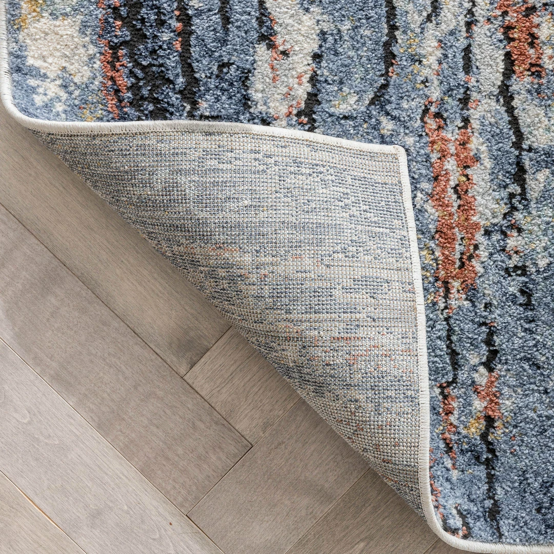 Well Woven Teramo Abstract Pattern Geometric Stripes Blue Rug Vintage 5 Well Woven Teramo Abstract Pattern Geometric Stripes Blue Rug Vintage