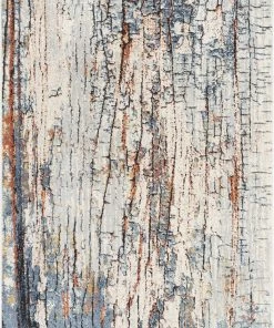 Well Woven Teramo Abstract Pattern Geometric Stripes Blue Rug Vintage