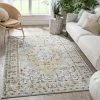 Well Woven Global Messina Vintage Oriental Medallion Green Rug