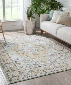 Well Woven Global Messina Vintage Oriental Medallion Green Rug