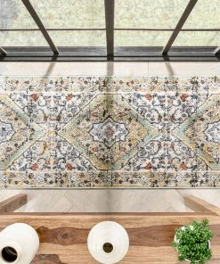 Well Woven Global Messina Vintage Oriental Medallion Green Rug