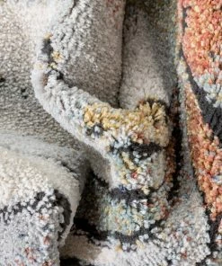 Well Woven Aprilia Tropical Floral Leaves Ivory Blue Rug