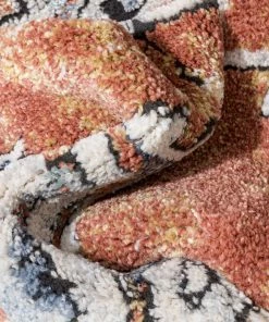 Well Woven Andria Vintage Medallion Botanical Border Rust Rug Global