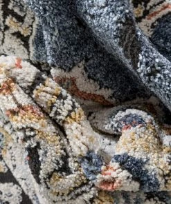 Well Woven Global Andria Vintage Medallion Botanical Border Blue Rug