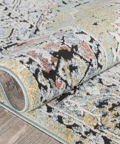 Well Woven Andria Vintage Medallion Botanical Border Green Rug