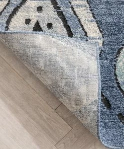 Well Woven Cesena Tribal Moroccan Diamond Blue Rug