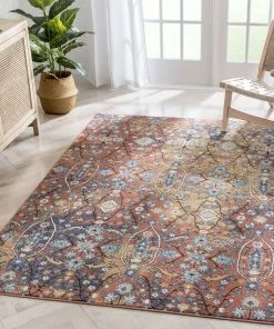 Well Woven Como Vintage Bohemian Oriental Red Rug Global