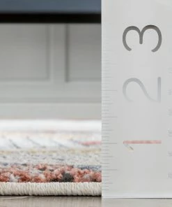 Well Woven Vintage Varese Abstract Geometric Stripes Red Rug