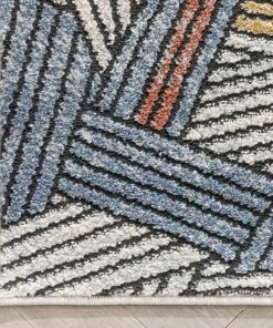 Well Woven Varese Abstract Geometric Stripes Blue Rug Vintage 16 Well Woven Varese Abstract Geometric Stripes Blue Rug Vintage