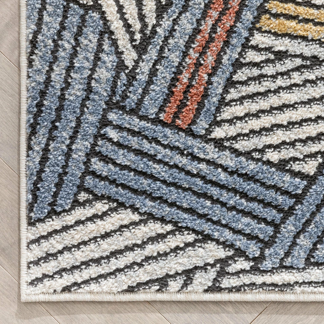 Well Woven Varese Abstract Geometric Stripes Blue Rug Vintage 4 Well Woven Varese Abstract Geometric Stripes Blue Rug Vintage