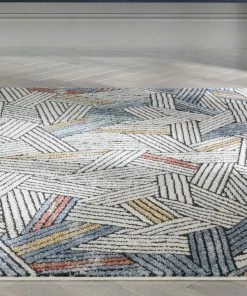 Well Woven Varese Abstract Geometric Stripes Blue Rug Vintage 22 Well Woven Varese Abstract Geometric Stripes Blue Rug Vintage