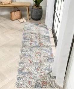 Well Woven Varese Abstract Geometric Stripes Blue Rug Vintage 24 Well Woven Varese Abstract Geometric Stripes Blue Rug Vintage