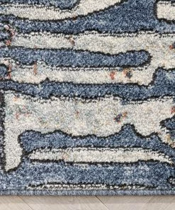 Well Woven Vintage Modica Geometric Abstract Pattern Blue Rug