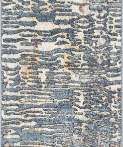 Well Woven Vintage Modica Geometric Abstract Pattern Blue Rug