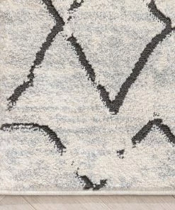 Well Woven Ancona Moroccan Tribal Diamond Grey Rug Global