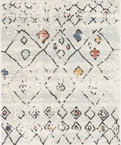 Well Woven Ancona Moroccan Tribal Diamond Grey Rug Global