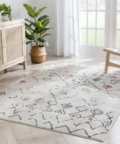 Well Woven Ancona Moroccan Tribal Diamond Grey Rug Global