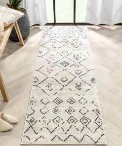 Well Woven Ancona Moroccan Tribal Diamond Grey Rug Global