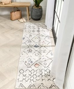 Well Woven Ancona Moroccan Tribal Diamond Grey Rug Global