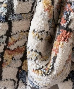 Well Woven Vintage Taranto Geometric Abstract Pattern Ivory Blue Rug