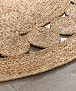 Well Woven Jute + Natural Oleana Farmhouse Jute Rug Hand-Woven Basket Weave Jute Rug Geometric Pattern Natural Color 16 Well Woven Jute + Natural Oleana Farmhouse Jute Rug Hand-Woven Basket Weave Jute Rug Geometric Pattern Natural Color
