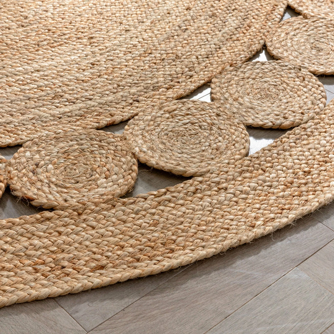 Well Woven Jute + Natural Oleana Farmhouse Jute Rug Hand-Woven Basket Weave Jute Rug Geometric Pattern Natural Color 5 Well Woven Jute + Natural Oleana Farmhouse Jute Rug Hand-Woven Basket Weave Jute Rug Geometric Pattern Natural Color