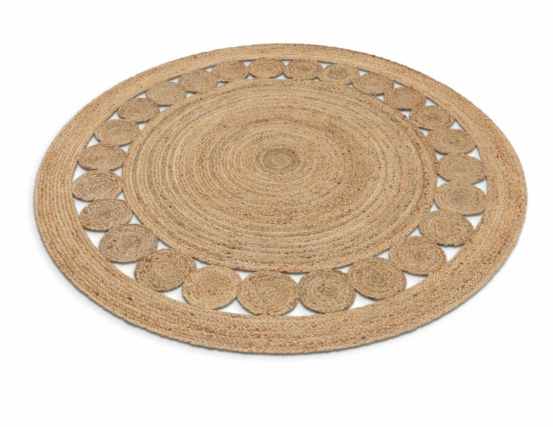 Well Woven Jute + Natural Oleana Farmhouse Jute Rug Hand-Woven Basket Weave Jute Rug Geometric Pattern Natural Color 10 Well Woven Jute + Natural Oleana Farmhouse Jute Rug Hand-Woven Basket Weave Jute Rug Geometric Pattern Natural Color