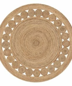 Well Woven Jute + Natural Oleana Farmhouse Jute Rug Hand-Woven Basket Weave Jute Rug Geometric Pattern Natural Color 14 Well Woven Jute + Natural Oleana Farmhouse Jute Rug Hand-Woven Basket Weave Jute Rug Geometric Pattern Natural Color