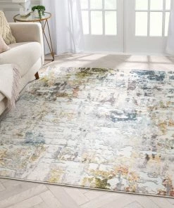 Well Woven Azura Vintage Distressed Abstract Multi Rug Global