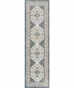 Well Woven Aryn Vintage Tribal Medallion Floral Blue Rug Global